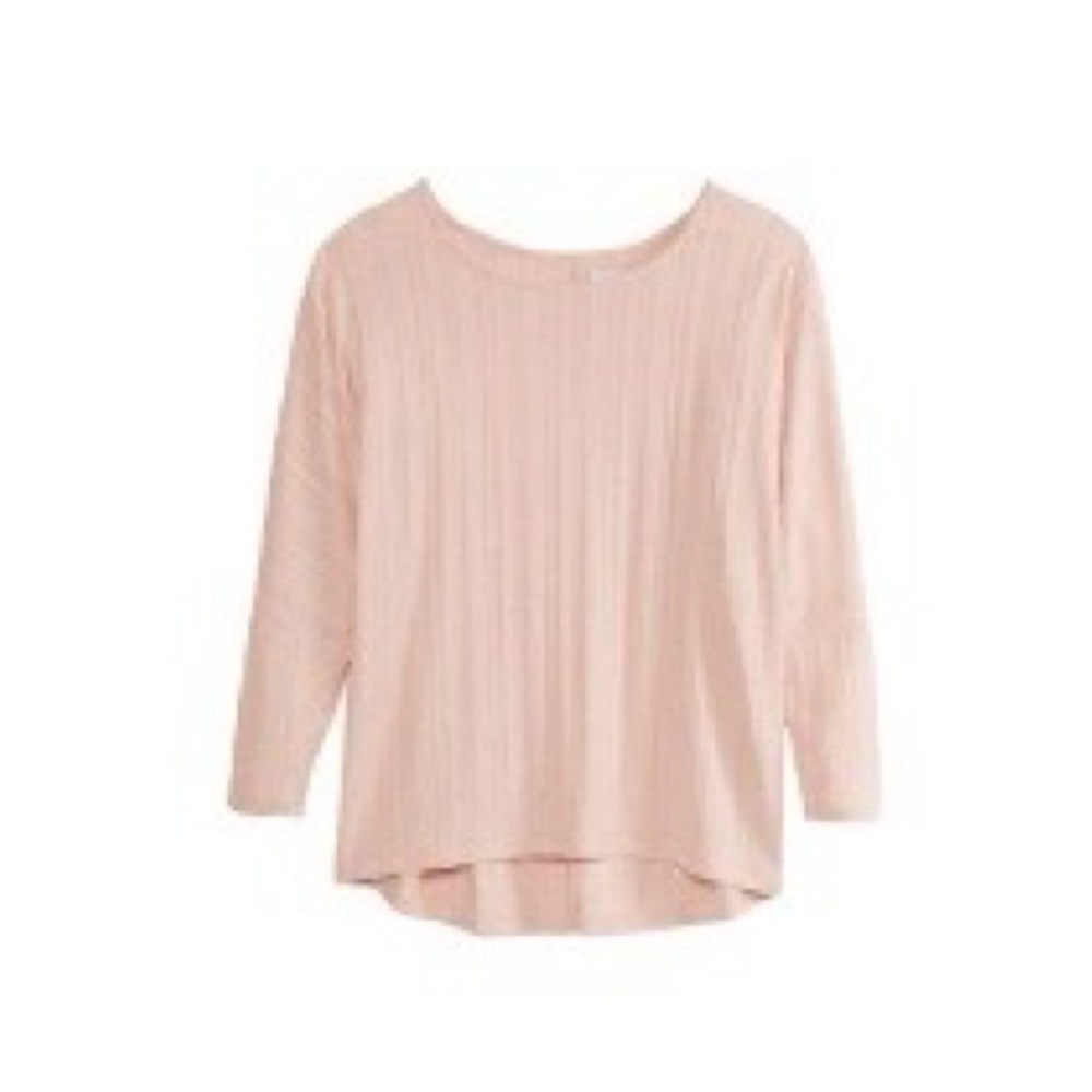 new directions Pink/Peach Long Sleeve Scoop Neck Top